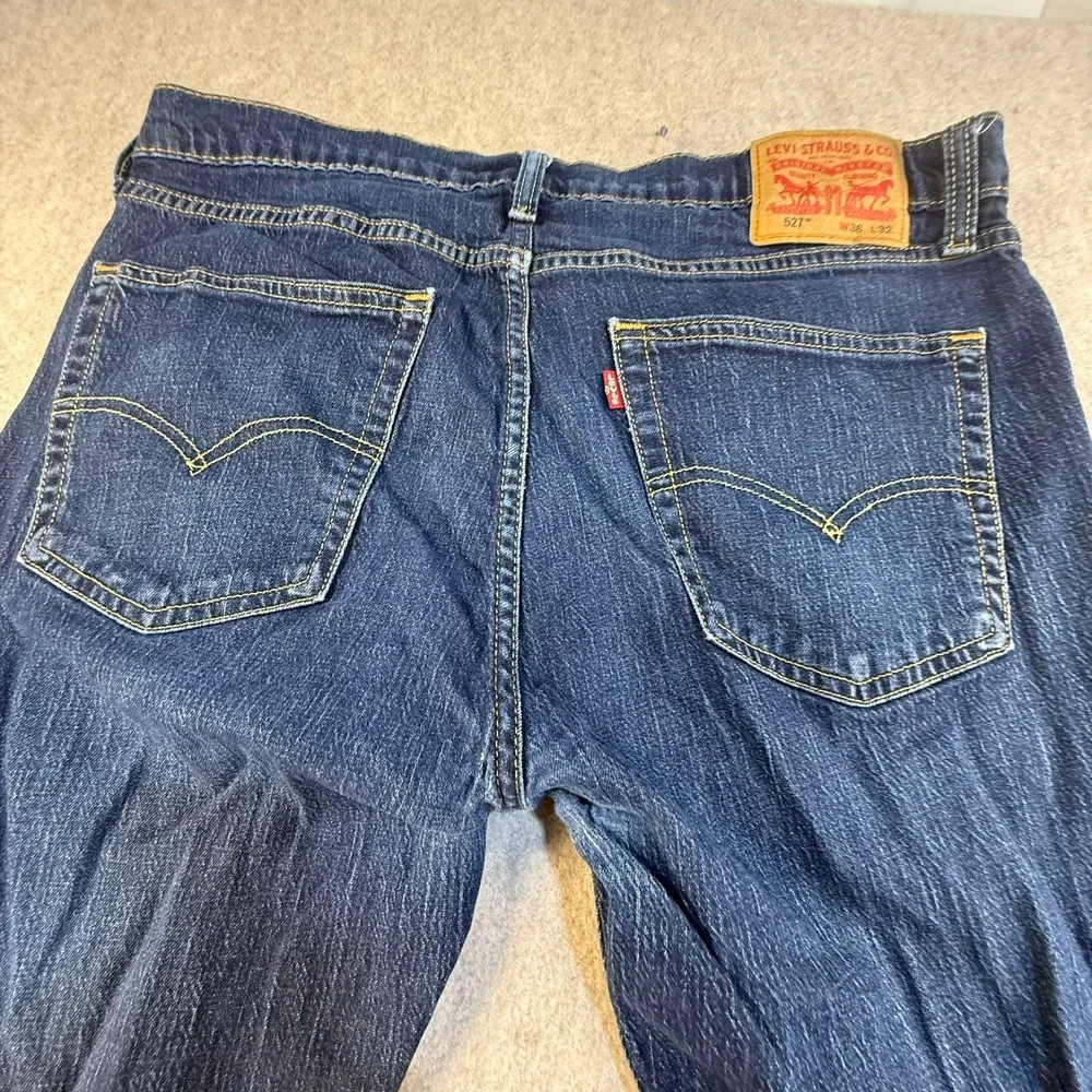 Levis 514 Straight Fit Mens Jeans Dark Wash Denim W36 L32 Blue 00514-0978